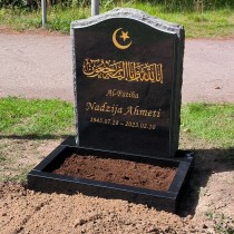 Gravsten LS10 with work (60x80x10)  (BxHxD) +  Blomlist (80x50 cm )