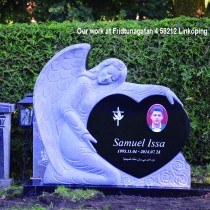 Gravsten Ängel PG 6 Black 