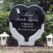 Gravsten hjärta PG SW 150 